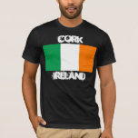 Camiseta Cork, Irlanda, com bandeira irlandesa<br><div class="desc">Cork, Irlanda, com bandeira irlandesa</div>