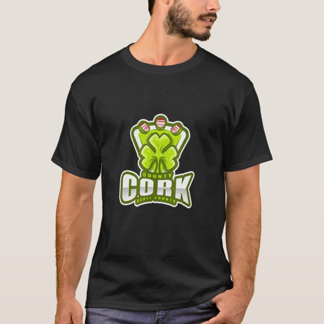 Camiseta Cork Rebel County Shamrock Irlanda Tradicional Iri (Frente)