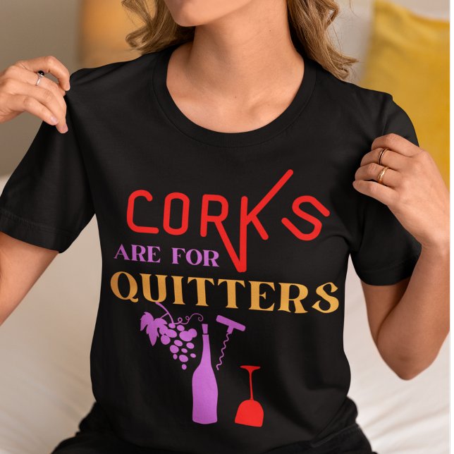 Camiseta Corks são para cotas de vinho com grana (Criador carregado)
