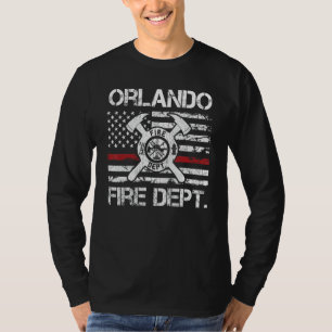 Camiseta Corlando Florida Fire Department Thin Red Line Fir