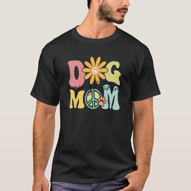Camiseta Corman Shepherd Groovy Dog Mãe Mulheres Pet (Frente)