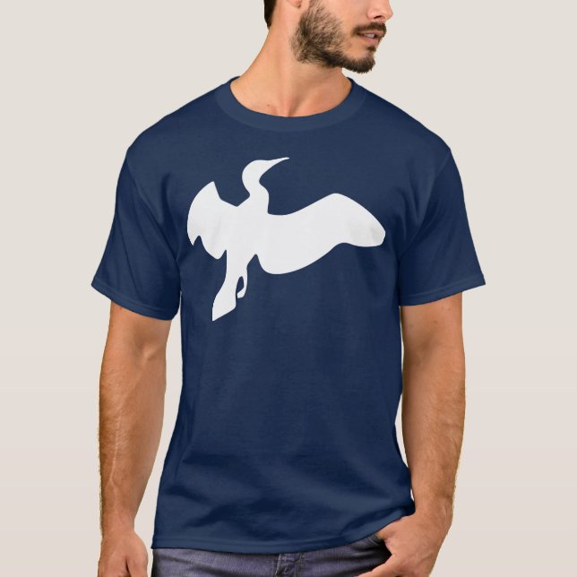 Camiseta Cormorant branco em vôo (Frente)