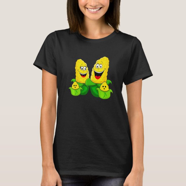 Camiseta Corn Family Vegetable Vegetarian Vegan Farming   (Frente)