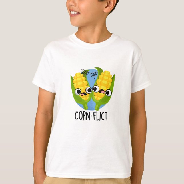 Camiseta Corn-Flict Funny Corn Pun (Frente)