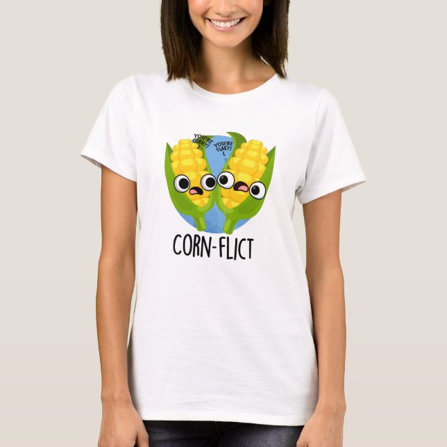 Camiseta Corn-Flict Funny Corn Pun (Frente)