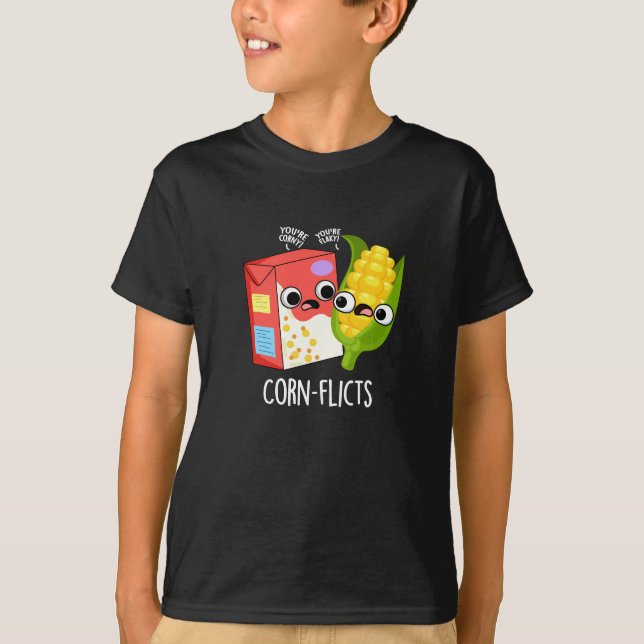 Camiseta Corn-flicts Funny Cornflake Corn Pun (Frente)