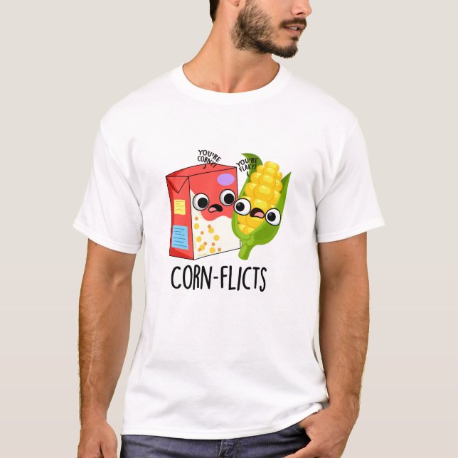 Camiseta Corn-flicts Funny Cornflake Corn Pun (Frente)