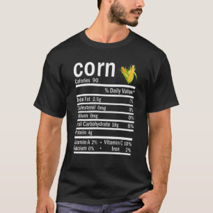 Camiseta Corn Nutrition Facts Ação de Graças Halloween Cost