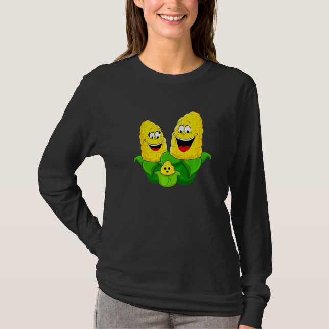 Camiseta Corn Vegetable Vegetarian Vegan Corn Farm (Frente)