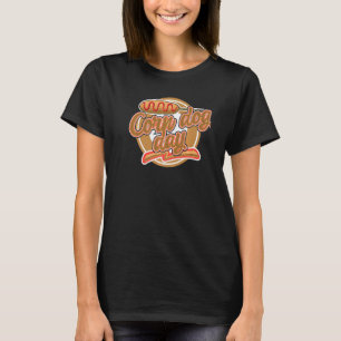 Camiseta Corndog Dias Carne Engraçado Corndog Foodie Mulher