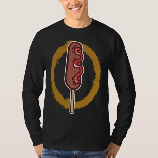 Camiseta Corndogs Hotdog On A Stick Delicious Hotdog Sandwi (Frente)