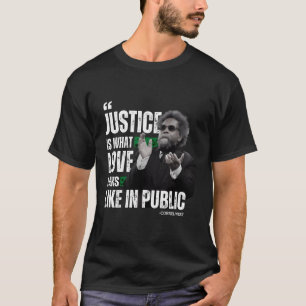Camiseta Cornel West Cote Justiça É O Amor Que Parece