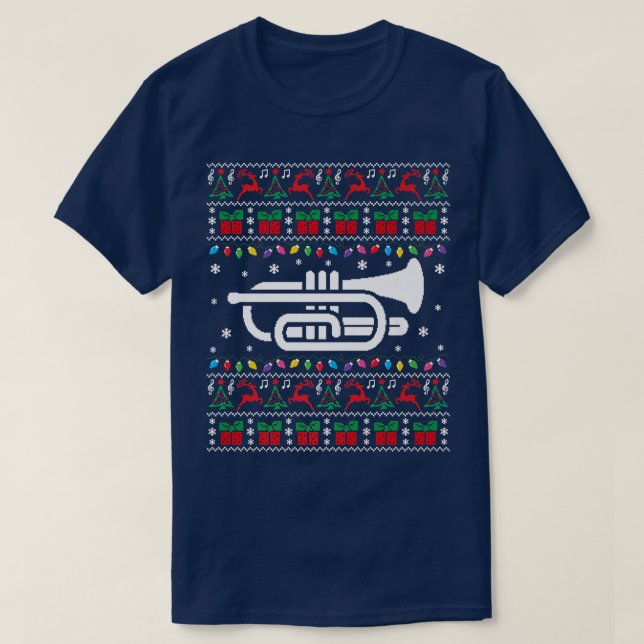 Camiseta Cornet Ugly Christmas Sweater Xmas Lights F (Frente do Design)