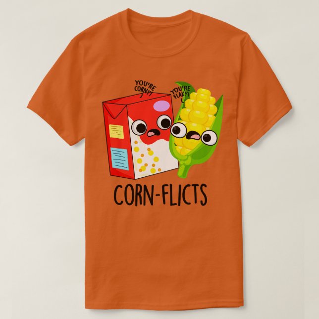 Camiseta Cornflict Cute Cornflake Corn (Frente do Design)
