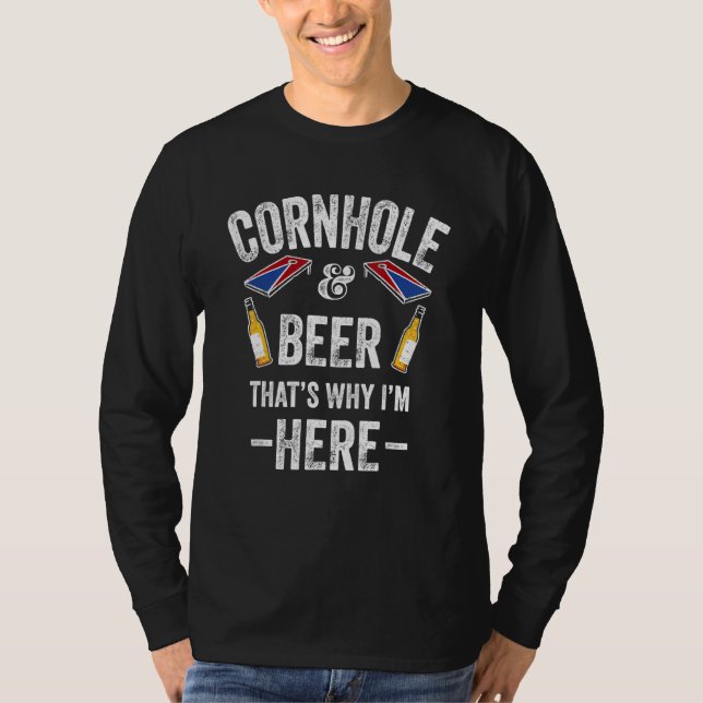 Camiseta Cornhole Bean Bag Tosse Beer 4 De Julho (Frente)