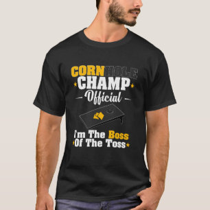 Camiseta Cornhole Champ, Chefe Do Toss