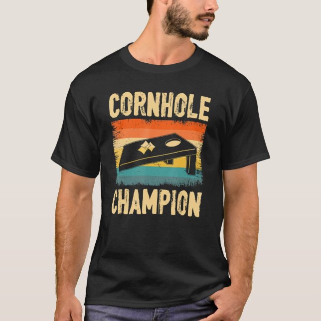 Camiseta Cornhole Champion Bean Bag Game Lover Cornhole Cha (Frente)