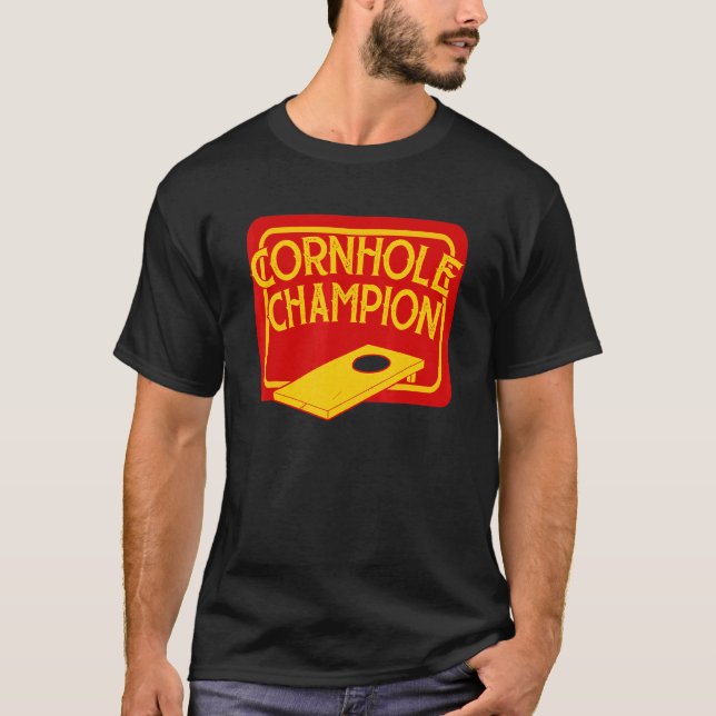 Camiseta Cornhole Champion Cornhole Team Bean Bag Cornhol (Frente)