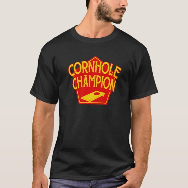 Camiseta Cornhole Champion  Cornhole Team Bean Bag  Cornhol (Frente)