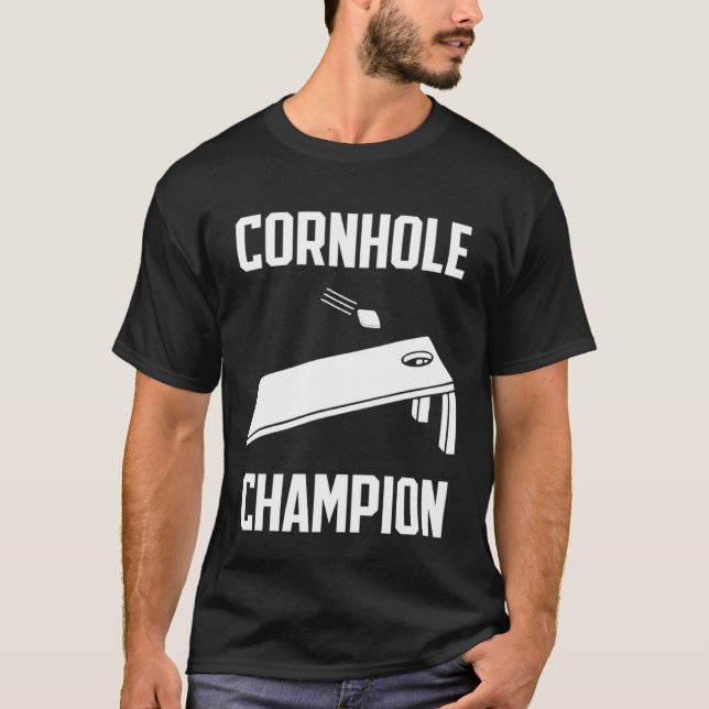 Camiseta Cornhole Champion Tailgate Party Summer Barbecue B (Frente)