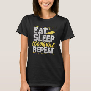 Camiseta Cornhole Comer Sleep Repetir Baggo Hobby Cornhole