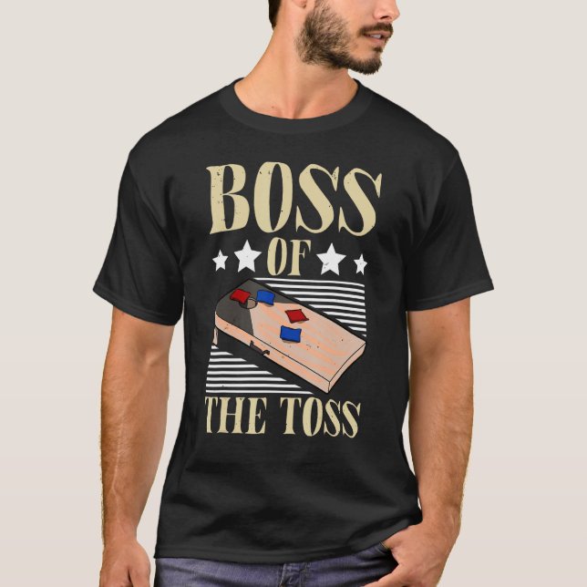 Camiseta Cornhole Corn Hole Boss do Toss (Frente)