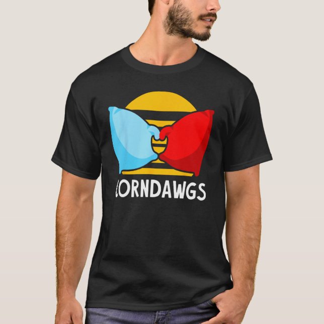 Camiseta Cornhole Corn Hole Corndawgs (Frente)