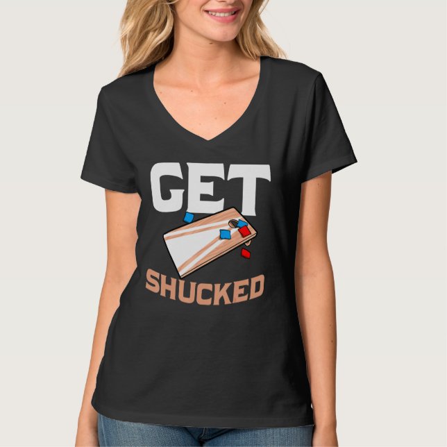 Camiseta Cornhole Corn Hole Get Shucked (Frente)