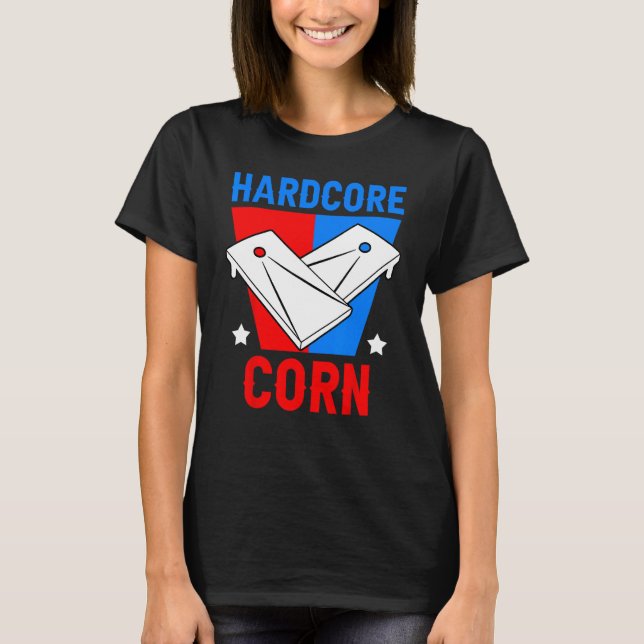 Camiseta Cornhole Corn Hole Hardcore Corn (Frente)