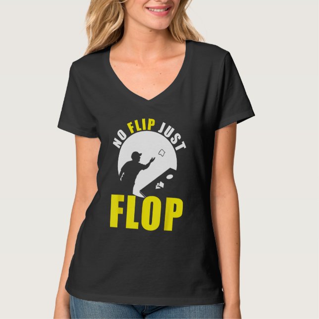 Camiseta Cornhole Corn Hole No Flip Just Flop (Frente)