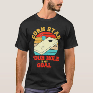 Camiseta Cornhole Corn Star O Seu Buraco É O Meu Corno De G