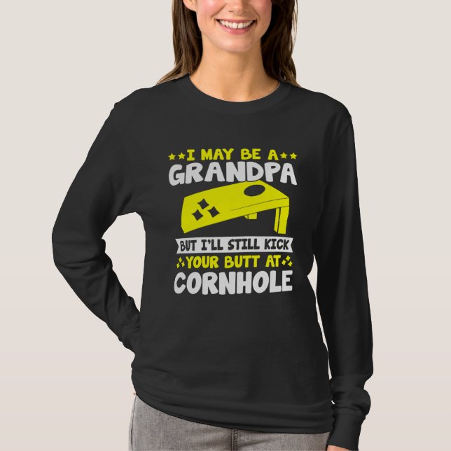 Camiseta Cornhole for Men Grandpa Sack Toss Game (Frente)