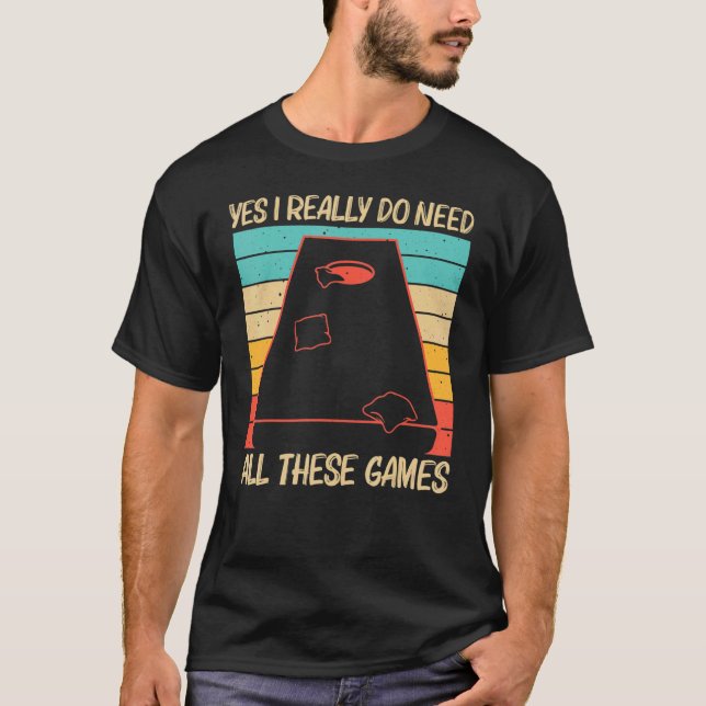 Camiseta Cornhole For Men Sack Toss Game Bean Bag Pla (Frente)
