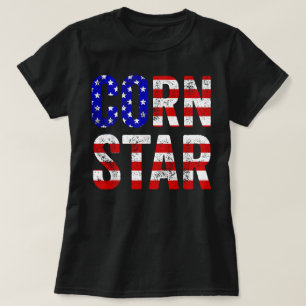 Camiseta Cornhole Funny Bean Bag Tosse Corn Star USA Flag
