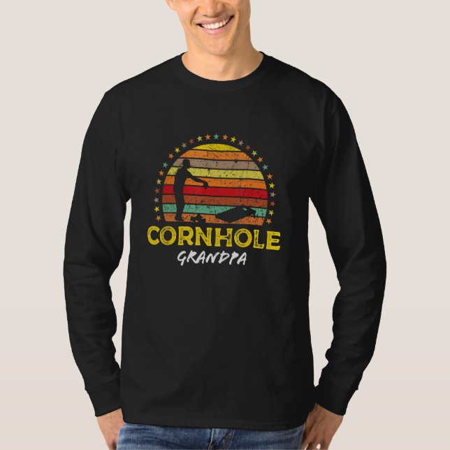 Camiseta Cornhole Grandpa  Cornhole Bags Tournament (Frente)
