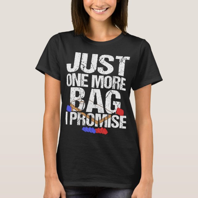 Camiseta Cornhole Mais Bag Prometo ao Cornhole Player (Frente)