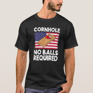 Camiseta Cornhole No Balls Requerida Cornhole Team Bean Bag