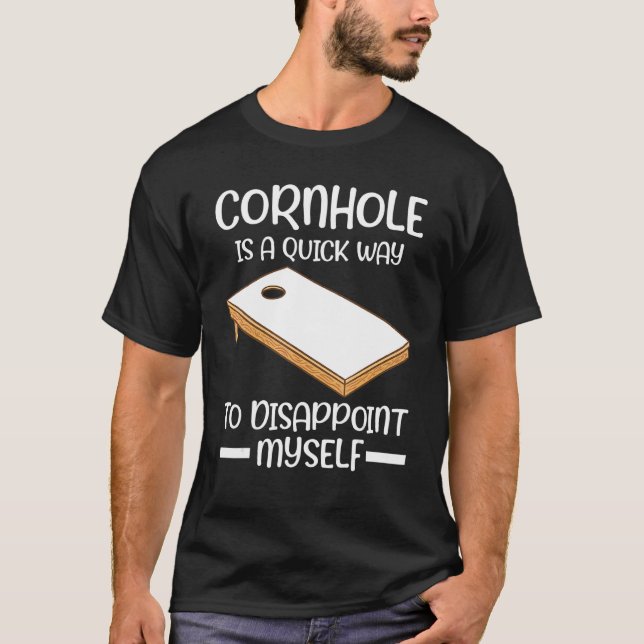 Camiseta Cornhole para me desapontar (Frente)