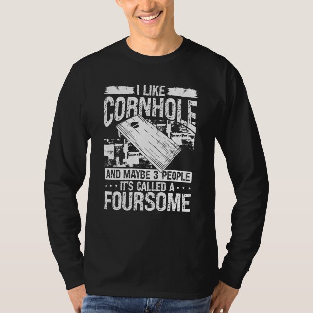 Camiseta Cornhole Player and maybe 3 people Cornament Throw (Frente)