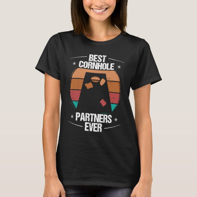 Camiseta Cornhole Player Best Partners ever Throwing Cornho (Frente)