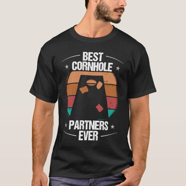 Camiseta Cornhole Player Best Partners ever Throwing Cornho (Frente)