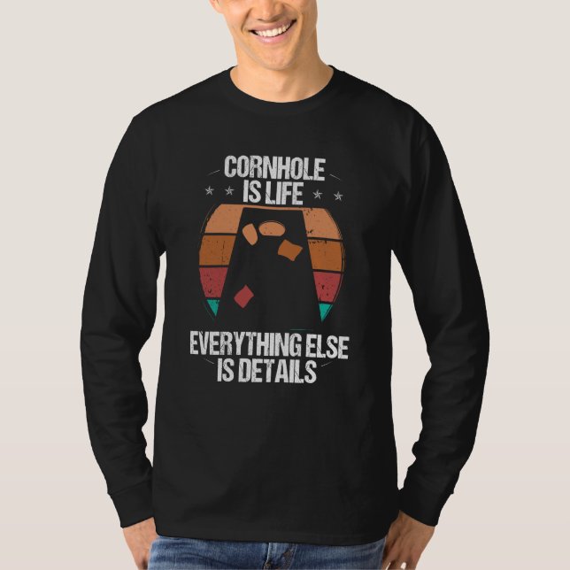 Camiseta Cornhole Player is Life Details Cornament Throwing (Frente)