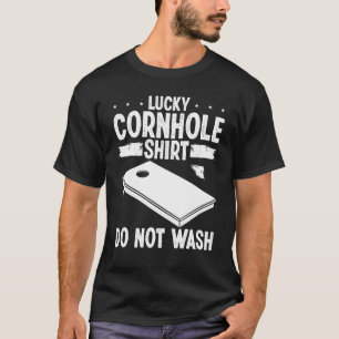 Camiseta Cornhole Player Lucky Corn Hole Não lave Tosser