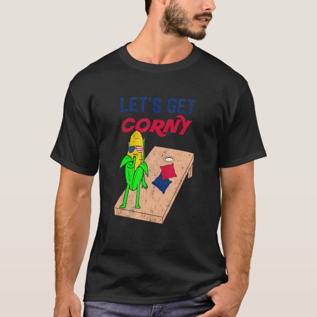 Camiseta Cornhole Pun Vamos Get Corny (Frente)