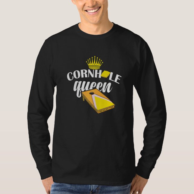 Camiseta Cornhole Queen Bean Bag Women Cornhole (Frente)