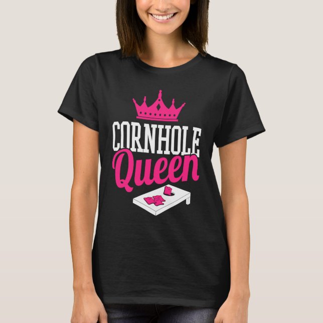 Camiseta Cornhole Queen Corn Hole Sack Cornhole (Frente)