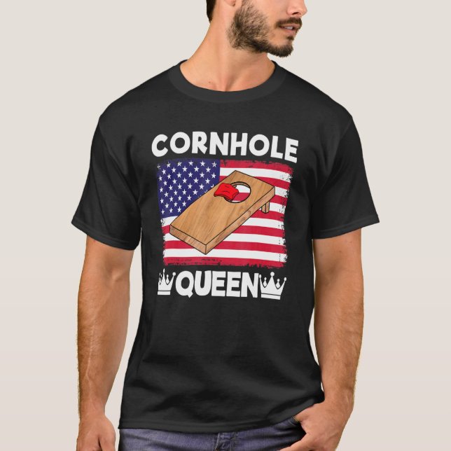 Camiseta Cornhole Queen Cornhole Team Bean Bag Cornhole 1 (Frente)
