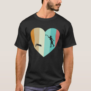 Camiseta Cornhole Retro Heart Girl Cornhole