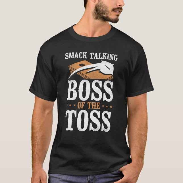 Camiseta Cornhole Team Bean Bag Player Champ Smack Talking  (Frente)