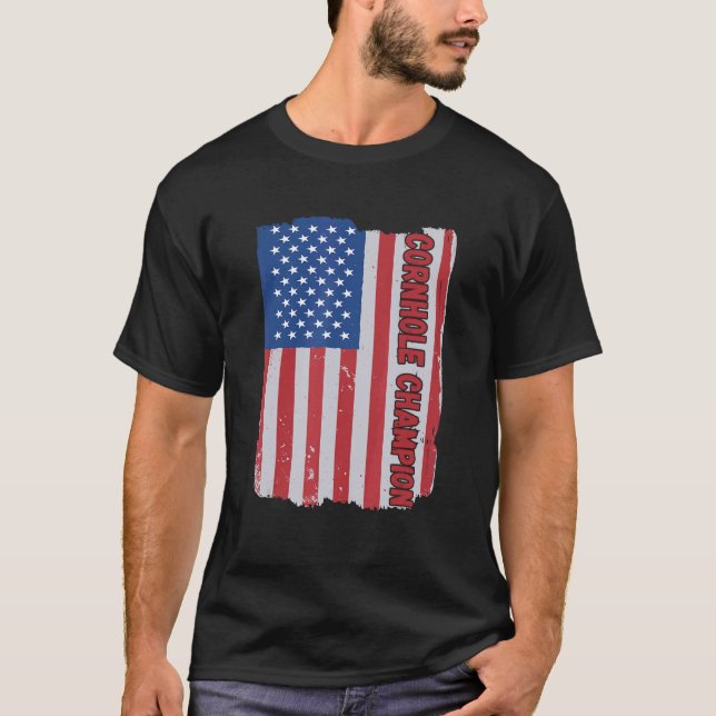 Camiseta Cornhole Trophy Champion Bean Bag Cornhole (Frente)